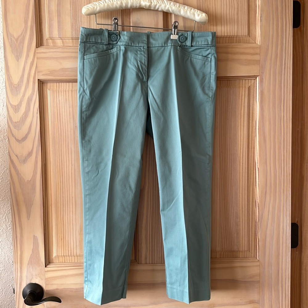 Loft light turquoise crop pants